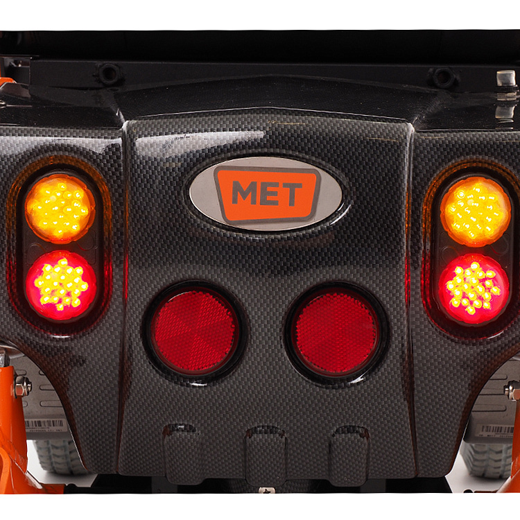 MET CRUISER 21 Кресло-коляска электрическая с сиденьем автомобильного типа, рама оранжевого цвета МЕТ